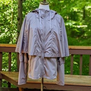 Zella Taupe Hood + Cape Jacket